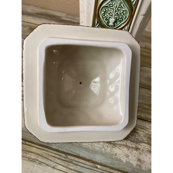 Fitz & Floyd Gregorian Classics Potpourri Jar w/ Lid Gold Trim Early 2000s Decor - Picture 9 of 13